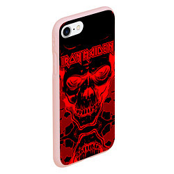 Чехол iPhone 7/8 матовый Iron Maiden, цвет: 3D-светло-розовый — фото 2