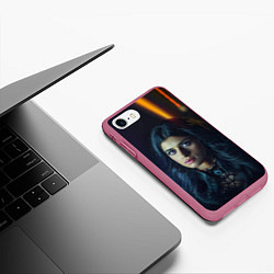 Чехол iPhone 7/8 матовый ЙЕННИФЕР, цвет: 3D-малиновый — фото 2