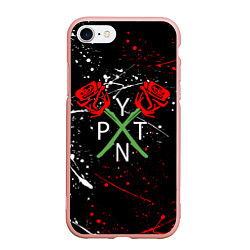 Чехол iPhone 7/8 матовый Payton Moormeier: Black Style, цвет: 3D-светло-розовый