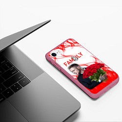 Чехол iPhone 7/8 матовый Егор Крид, цвет: 3D-малиновый — фото 2