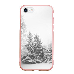 Чехол iPhone 7/8 матовый Winter Storm, цвет: 3D-светло-розовый