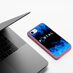 Чехол iPhone 7/8 матовый PORTAL, цвет: 3D-малиновый — фото 2