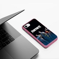 Чехол iPhone 7/8 матовый FORTNITE 2 СЕЗОН ГЛАВА 2, цвет: 3D-малиновый — фото 2