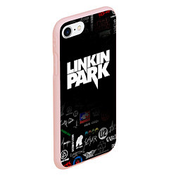 Чехол iPhone 7/8 матовый LINKIN PARK, цвет: 3D-светло-розовый — фото 2