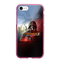 Чехол iPhone 7/8 матовый The Division 2, цвет: 3D-малиновый