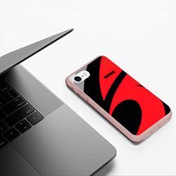 Чехол iPhone 7/8 матовый Fortnite, цвет: 3D-светло-розовый — фото 2