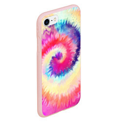 Чехол iPhone 7/8 матовый Tie Dye vortex, цвет: 3D-светло-розовый — фото 2