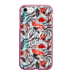 Чехол iPhone 7/8 матовый Girl Can, цвет: 3D-малиновый