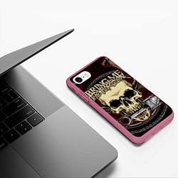 Чехол iPhone 7/8 матовый Bring Me the Horizon, цвет: 3D-малиновый — фото 2
