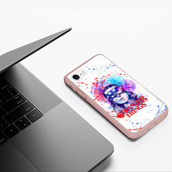 Чехол iPhone 7/8 матовый STRANGER THINGS, цвет: 3D-светло-розовый — фото 2