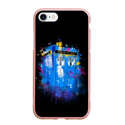 Чехол iPhone 7/8 матовый DOCTOR WHO, цвет: 3D-светло-розовый