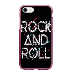 Чехол iPhone 7/8 матовый Rock And Roll, цвет: 3D-малиновый