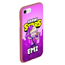 Чехол iPhone 7/8 матовый BRAWL STARS EMZ, цвет: 3D-малиновый — фото 2