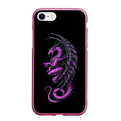 Чехол iPhone 7/8 матовый Purple Dragon, цвет: 3D-малиновый