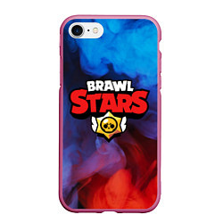 Чехол iPhone 7/8 матовый BRAWL STARS, цвет: 3D-малиновый