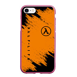 Чехол iPhone 7/8 матовый HALF-LIFE, цвет: 3D-малиновый