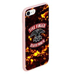 Чехол iPhone 7/8 матовый Five Finger Death Punch, цвет: 3D-светло-розовый — фото 2