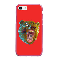 Чехол iPhone 7/8 матовый Little Big: Bear, цвет: 3D-малиновый