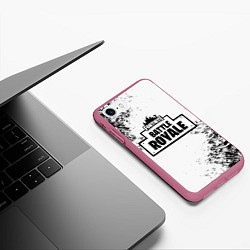 Чехол iPhone 7/8 матовый Fortnite & Marshmello, цвет: 3D-малиновый — фото 2