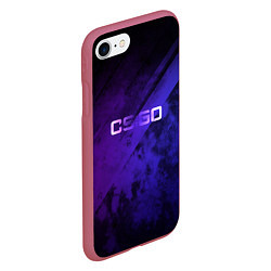 Чехол iPhone 7/8 матовый CSGO, цвет: 3D-малиновый — фото 2