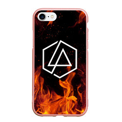 Чехол iPhone 7/8 матовый LINKIN PARK, цвет: 3D-светло-розовый