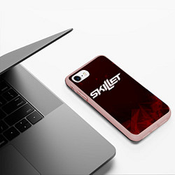 Чехол iPhone 7/8 матовый Skillet, цвет: 3D-светло-розовый — фото 2
