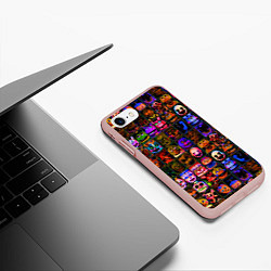 Чехол iPhone 7/8 матовый Five Nights At Freddy's, цвет: 3D-светло-розовый — фото 2