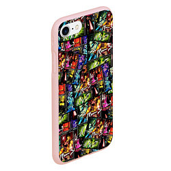 Чехол iPhone 7/8 матовый JoJo Bizarre Adventure, цвет: 3D-светло-розовый — фото 2