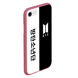 Чехол iPhone 7/8 матовый BTS, цвет: 3D-малиновый — фото 2