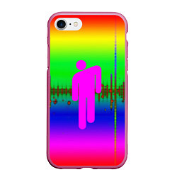 Чехол iPhone 7/8 матовый BILLIE ELLISH, цвет: 3D-малиновый