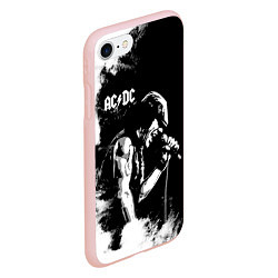 Чехол iPhone 7/8 матовый ACDC, цвет: 3D-светло-розовый — фото 2