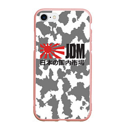 Чехол iPhone 7/8 матовый JDM Style, цвет: 3D-светло-розовый