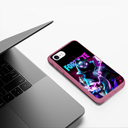 Чехол iPhone 7/8 матовый FORTNITE, цвет: 3D-малиновый — фото 2