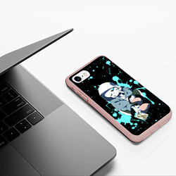 Чехол iPhone 7/8 матовый UNDERTALE, цвет: 3D-светло-розовый — фото 2