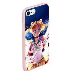 Чехол iPhone 7/8 матовый SAILOR MOON, цвет: 3D-светло-розовый — фото 2