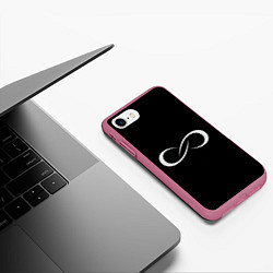 Чехол iPhone 7/8 матовый Бесконечность, цвет: 3D-малиновый — фото 2