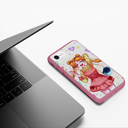 Чехол iPhone 7/8 матовый SAILOR MOON, цвет: 3D-малиновый — фото 2