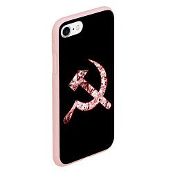 Чехол iPhone 7/8 матовый Anime USSR, цвет: 3D-светло-розовый — фото 2