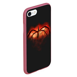 Чехол iPhone 7/8 матовый Очень Странные Дела, цвет: 3D-малиновый — фото 2