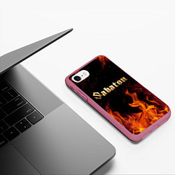 Чехол iPhone 7/8 матовый SABATON, цвет: 3D-малиновый — фото 2