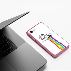 Чехол iPhone 7/8 матовый Биба и Боба Oko, цвет: 3D-малиновый — фото 2