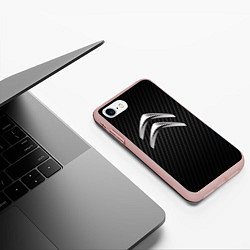 Чехол iPhone 7/8 матовый CITROEN, цвет: 3D-светло-розовый — фото 2