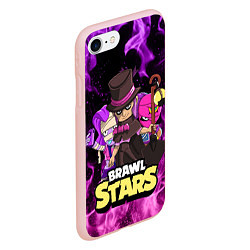 Чехол iPhone 7/8 матовый BRAWL STARS MORTIS, цвет: 3D-светло-розовый — фото 2