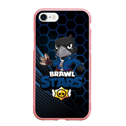 Чехол iPhone 7/8 матовый BRAWL STARS CROW, цвет: 3D-баблгам