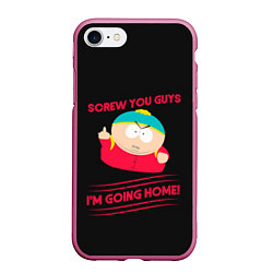 Чехол iPhone 7/8 матовый Cartman, цвет: 3D-малиновый