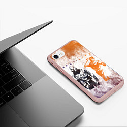 Чехол iPhone 7/8 матовый Half life attack, цвет: 3D-светло-розовый — фото 2