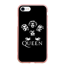 Чехол iPhone 7/8 матовый QUEEN НА СПИНЕ, цвет: 3D-светло-розовый