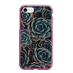Чехол iPhone 7/8 матовый Цветы Розы, цвет: 3D-малиновый