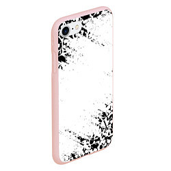 Чехол iPhone 7/8 матовый БЕЛЫЕ ЧЕРЕПА, цвет: 3D-светло-розовый — фото 2