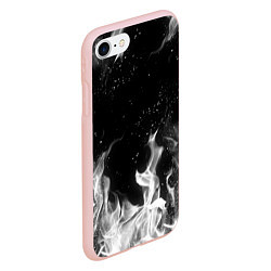 Чехол iPhone 7/8 матовый БЕЛЫЙ ОГОНЬ, цвет: 3D-светло-розовый — фото 2